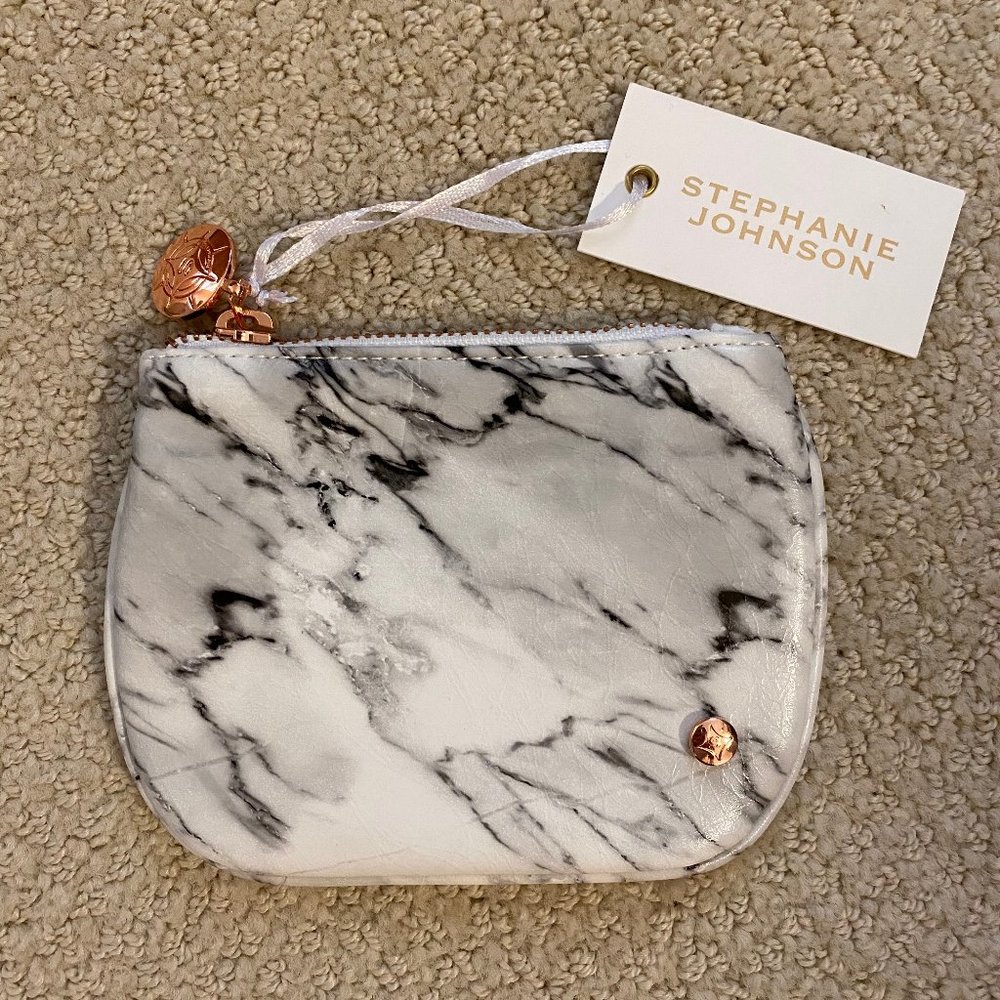 Stephanie Johnson Hollywood Flat Mini Pouch Marble